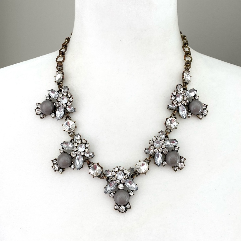 Jack E Ohs NYC rhinestone statement necklace